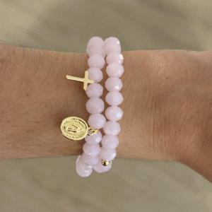 Beads rosario light pink